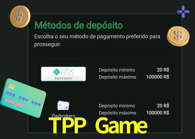 O cassino TPP Game oferece uma grande variedade de métodos de pagamento